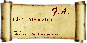 Für Alfonzina névjegykártya